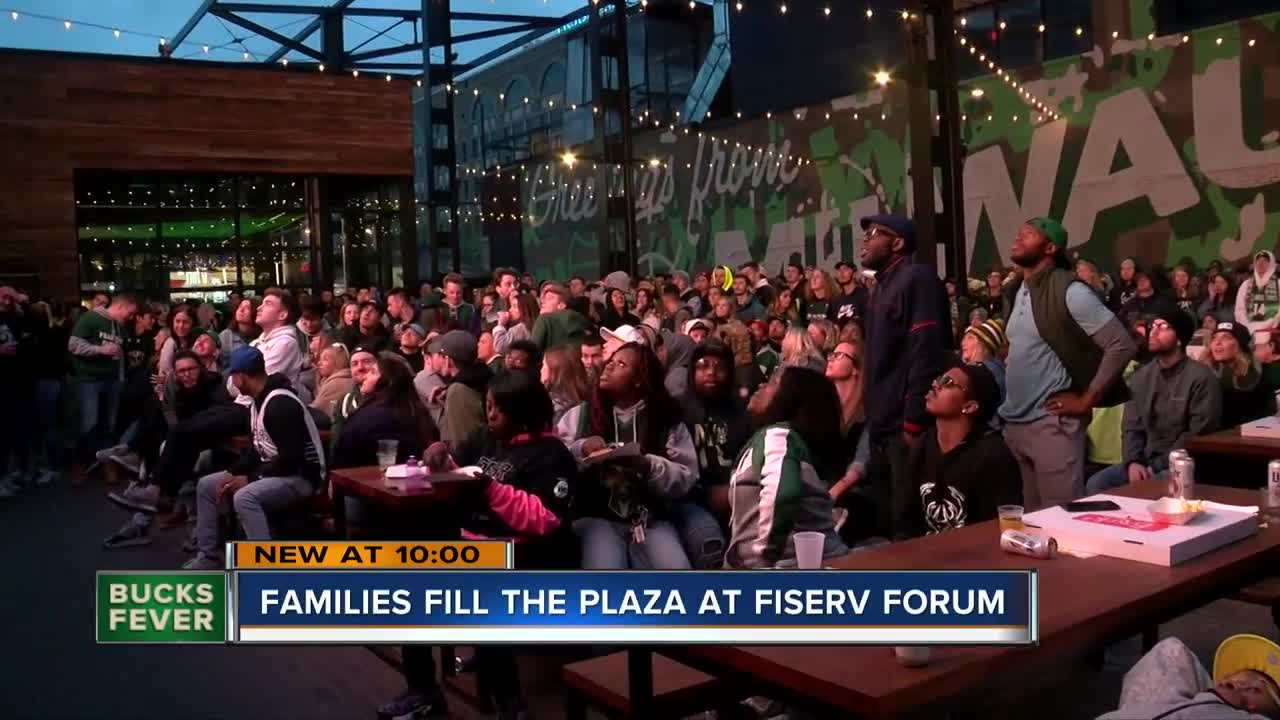 Fans make Game 4 watch party at the Deer District a family affair