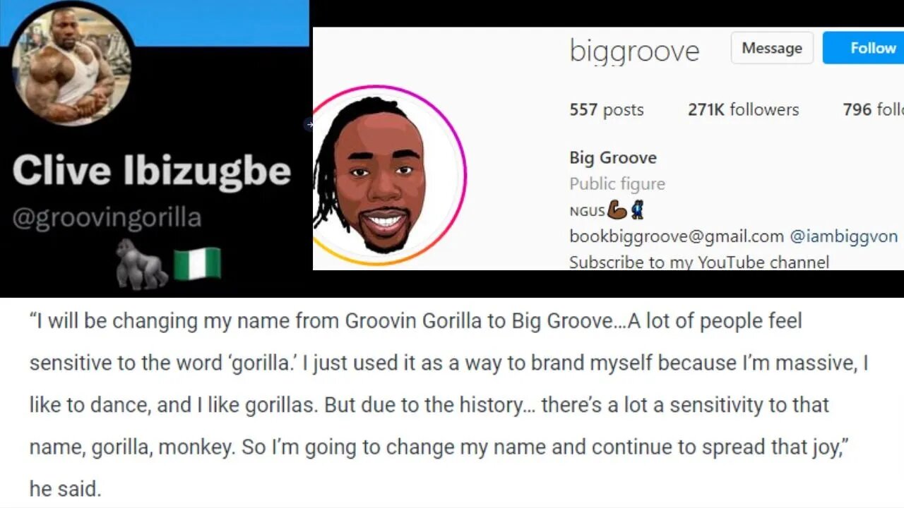Go Figure...His Original Social Media Name Was "Goovin Gorilla"