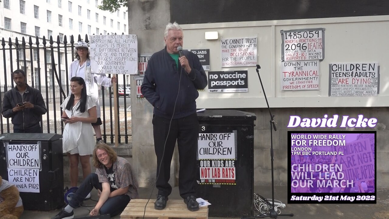 David Icke Speech Outside Downing Street - London World Wide Rally For Freedom 21.5.2022