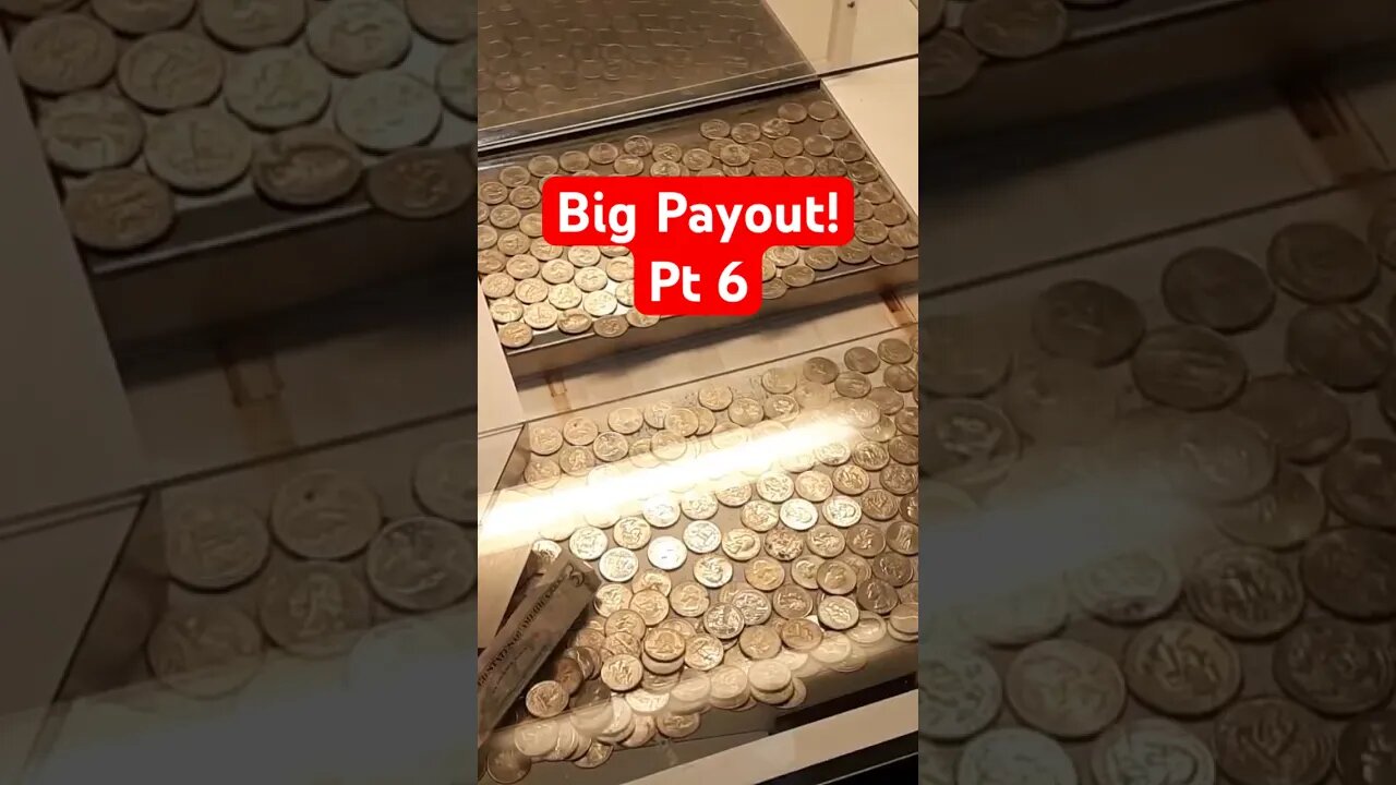 Big Payout! Bonus Hole Coin Pusher. Pt 6 #coinpusher #coinpusherjackpot #O