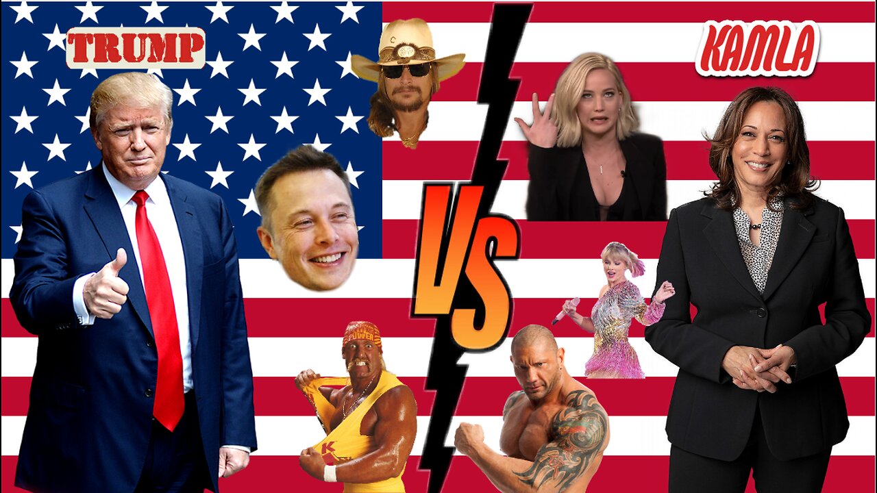 US Election 2024 l Trump Vs Kamla Harris l Famous Supporter's l Elon Musk Dance l Election Showdown