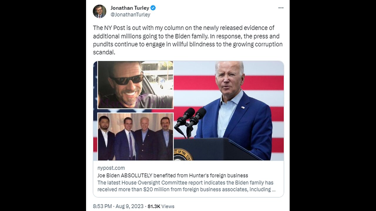 Based Congressman Reveals The One Question He Will Ask Hunter to Bring Down the Biden Crime Family