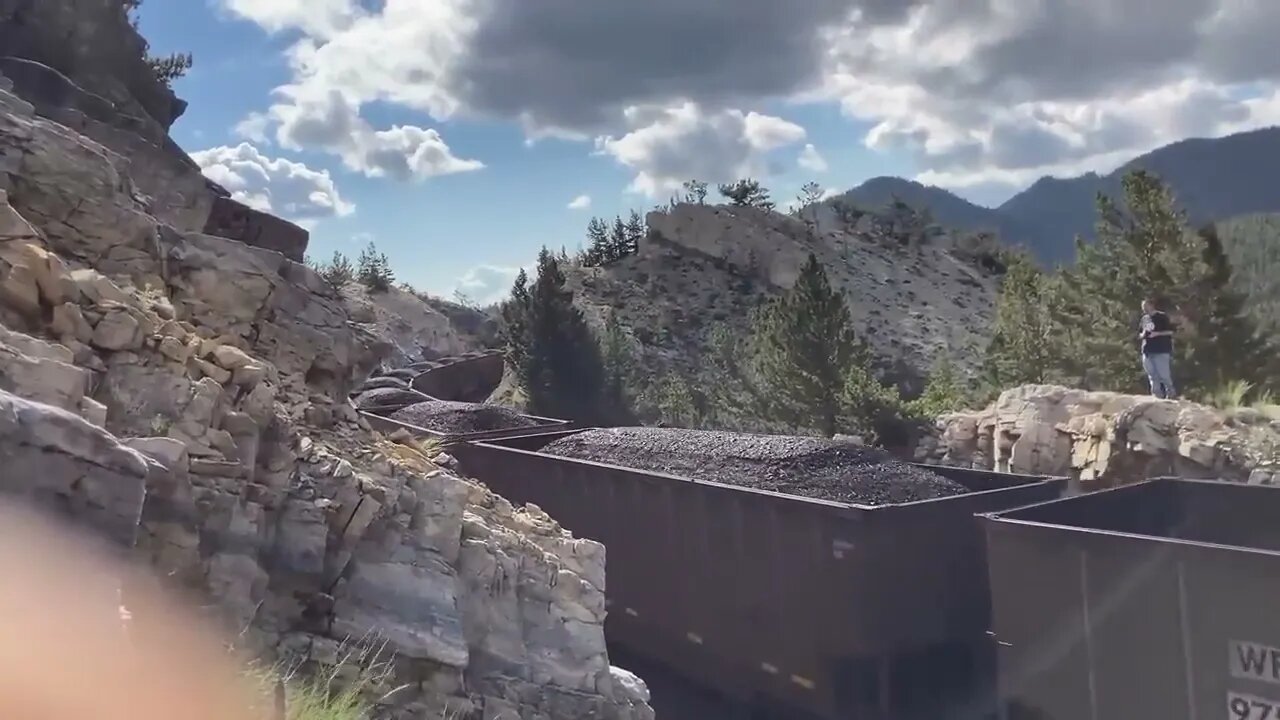 BNSF Coal w/MRL helpers ascends Mullan Pass, MT 6/22-10