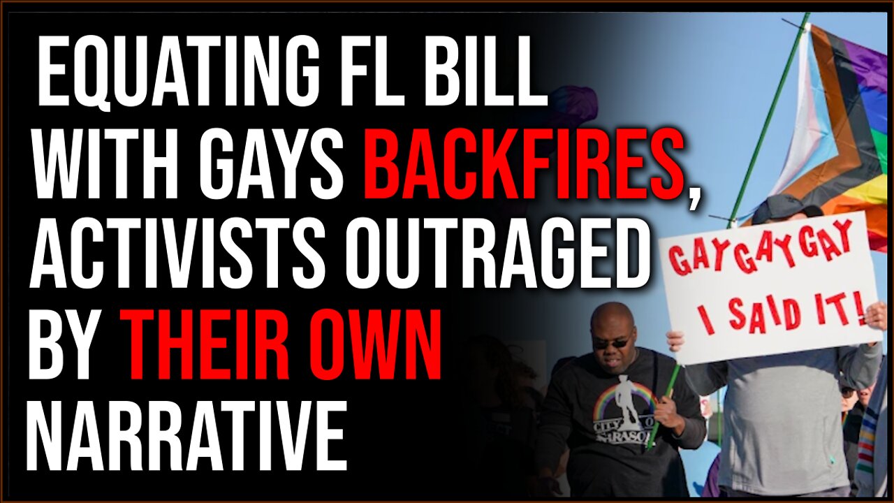 Equating FL Bill With Gay People BACKFIRES, Activists Outraged By Their Own Insinuation