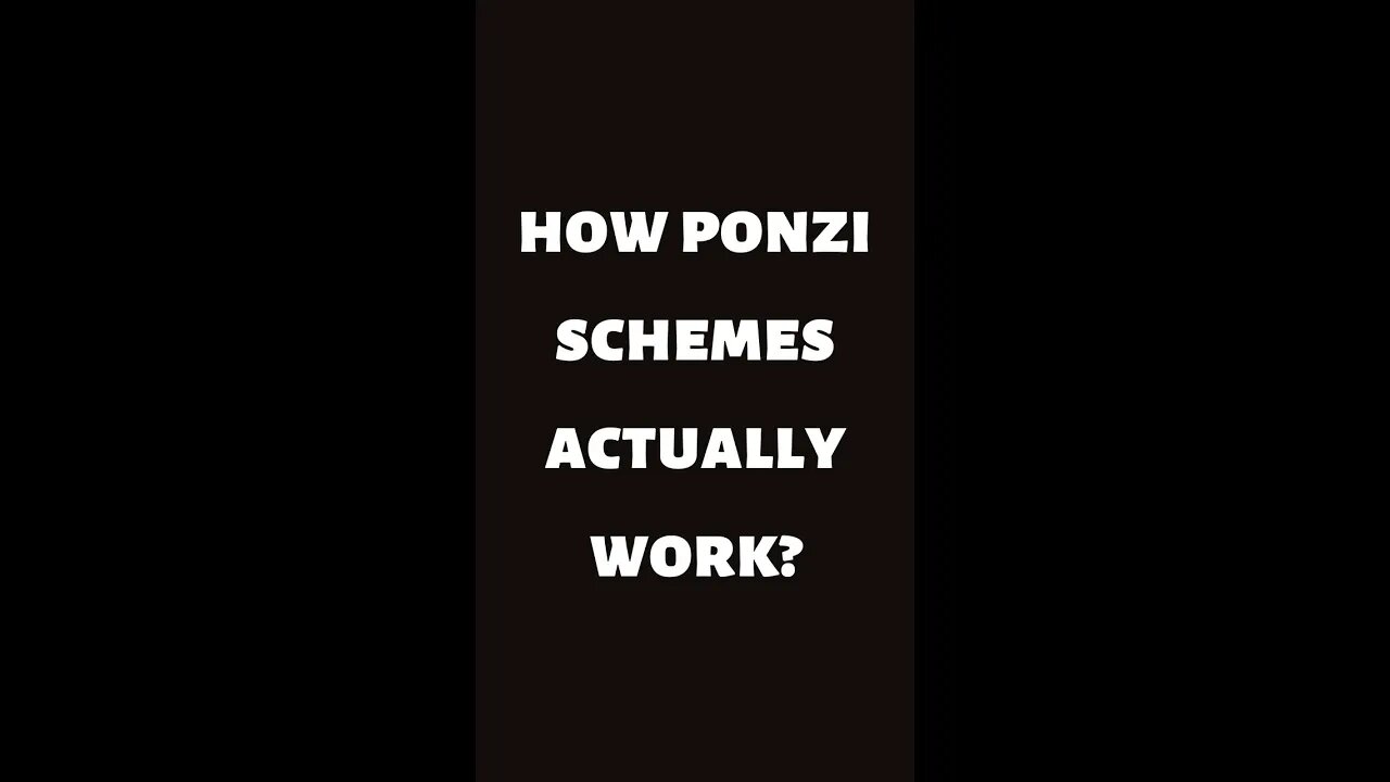 How Ponzi Schemes Work: The Good, The Bad and The Ugly #shorts