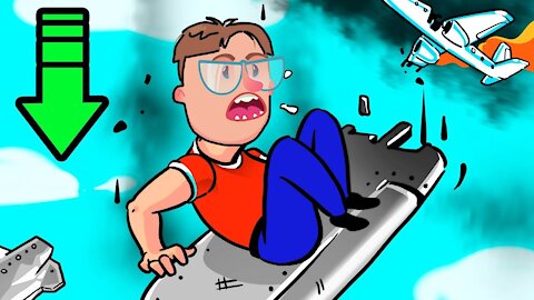 Animated short film very funny fall from plane