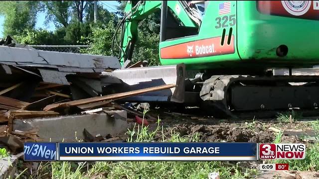 Union Workers Rebuild Garage