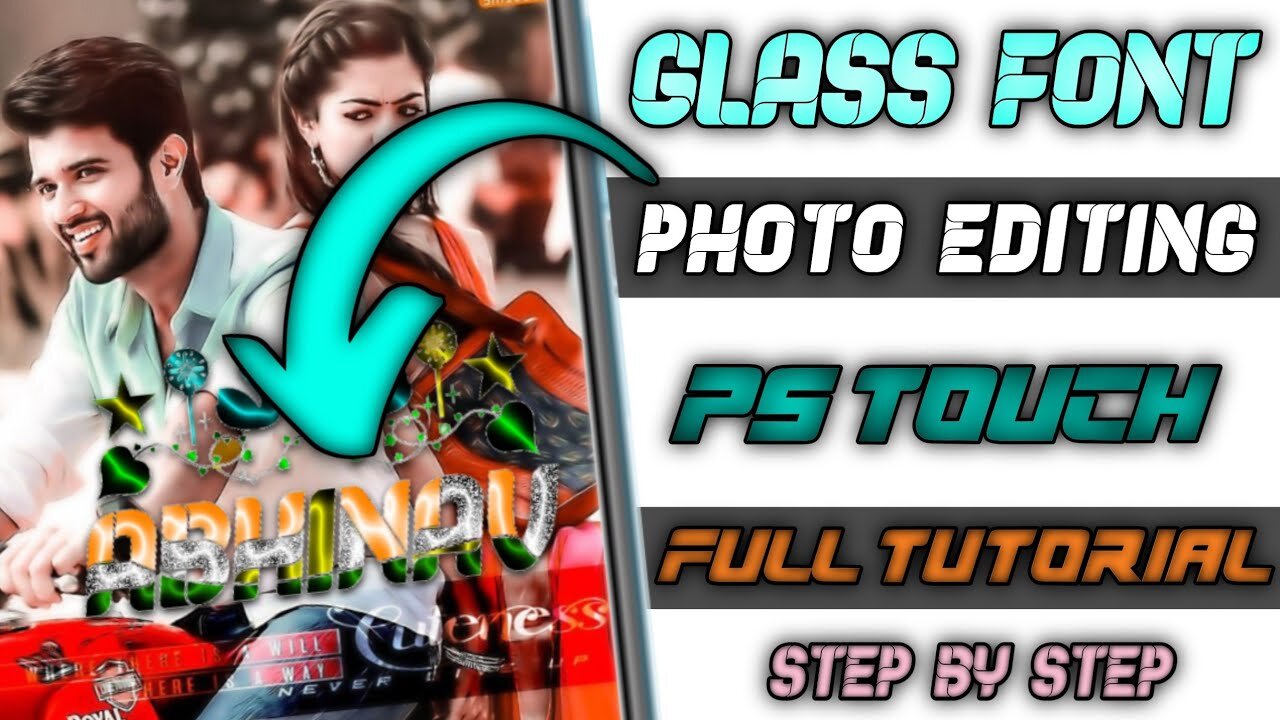 GlasS FonT EditinG 2023 | PS ToucH GlasS FonT EdItInG | HoW tO MakE GlasS FonT EditinG 2023