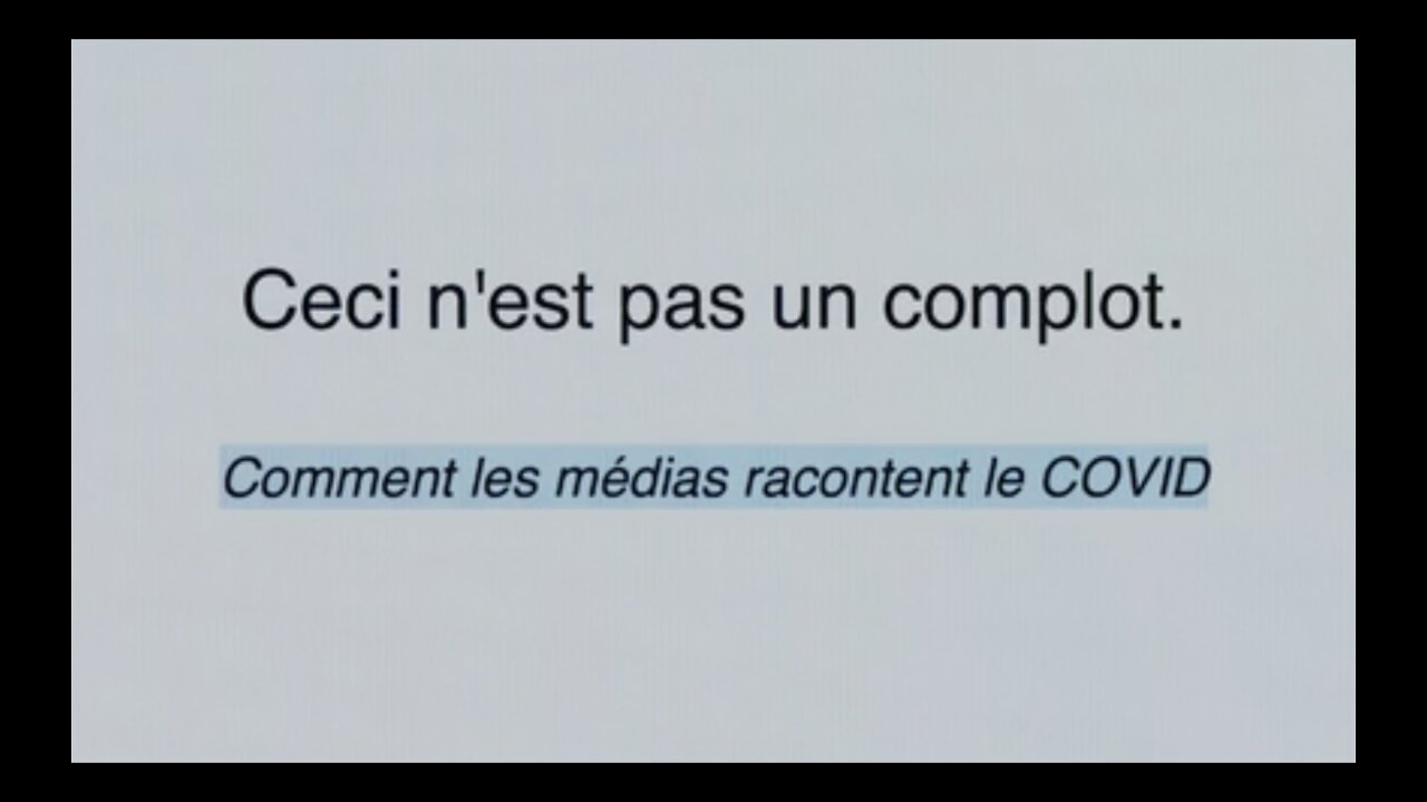 Ceci n’est pas un complot