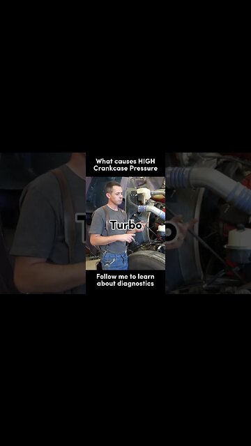 What causes high crankcase pressure - semi truck diagnostics #shorts