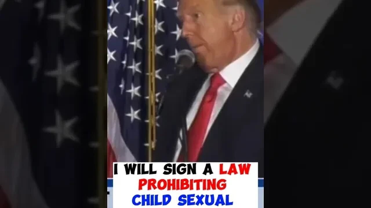 Trump: "I will sign a law prohibiting child sexual mutilation in all 50 states." PRAISE GOD!!