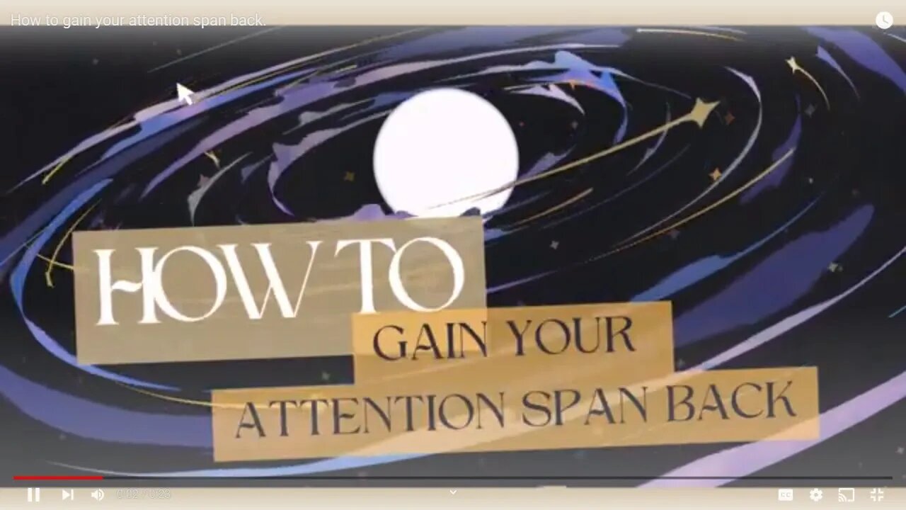 How to gain your attention span back.