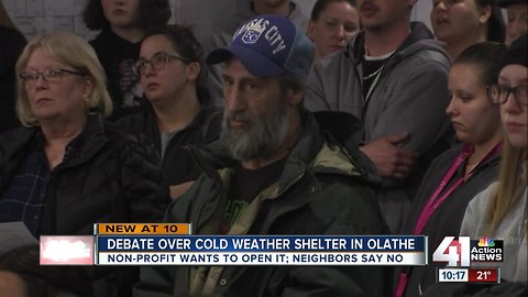 Debate over cold weather shelter in Olathe