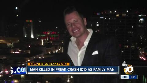 Man killed in freak crash identified