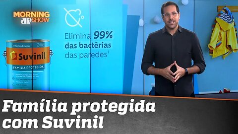 Momento Pintou Cuidado: Suvinil elimina 99% das bactérias das paredes