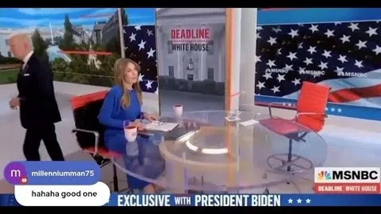 Goofy Biden Wanders Around During TV Interview (host K-von cringes)