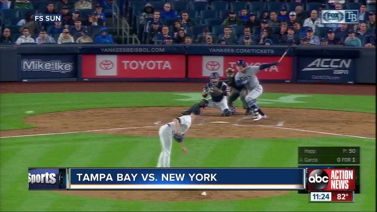 Cameron Maybin's 7th inning home run helps New York Yankees beat Tampa Bay Rays