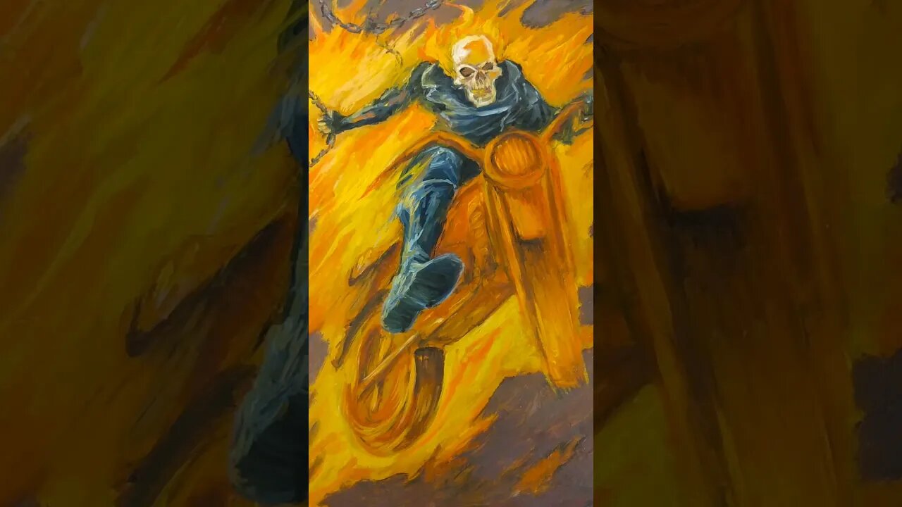 Ghost Rider TimeLapse Video #ghostrider #timelapse #marvel #oilpainting #thejinjaninja #marvelcomics