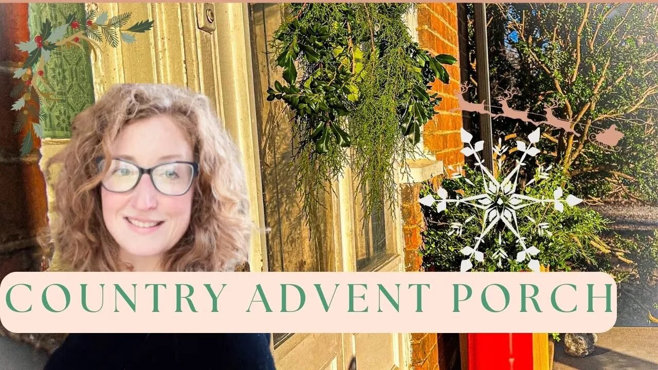 2023 Advent Porch Reveal, Inexpensive English Country Style Front Porch