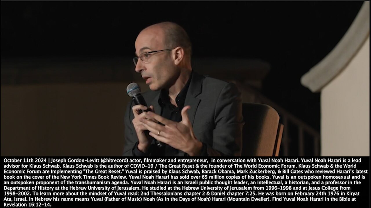 Yuval Noah Harari | "What Would It Mean for Human Beings to Live Inside a World Woven By Alien Intelligence. Millions of AI Bureaucrats Making Decisions from Whether to Give Us a Loan to Whether to Bomb Our House." - 10/11/2024