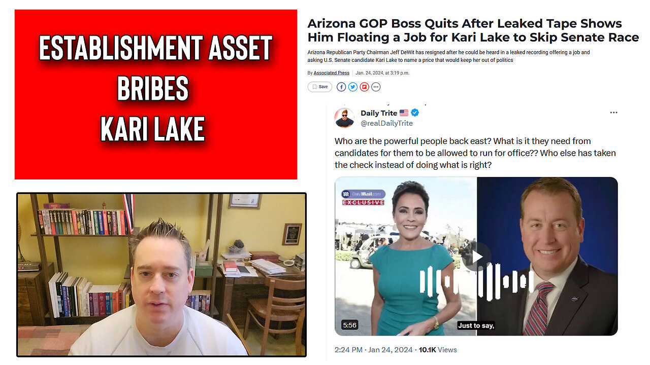 Establishment Asset and GOP Chairman Jeff Dewit Tries To Bribe Kari Lake