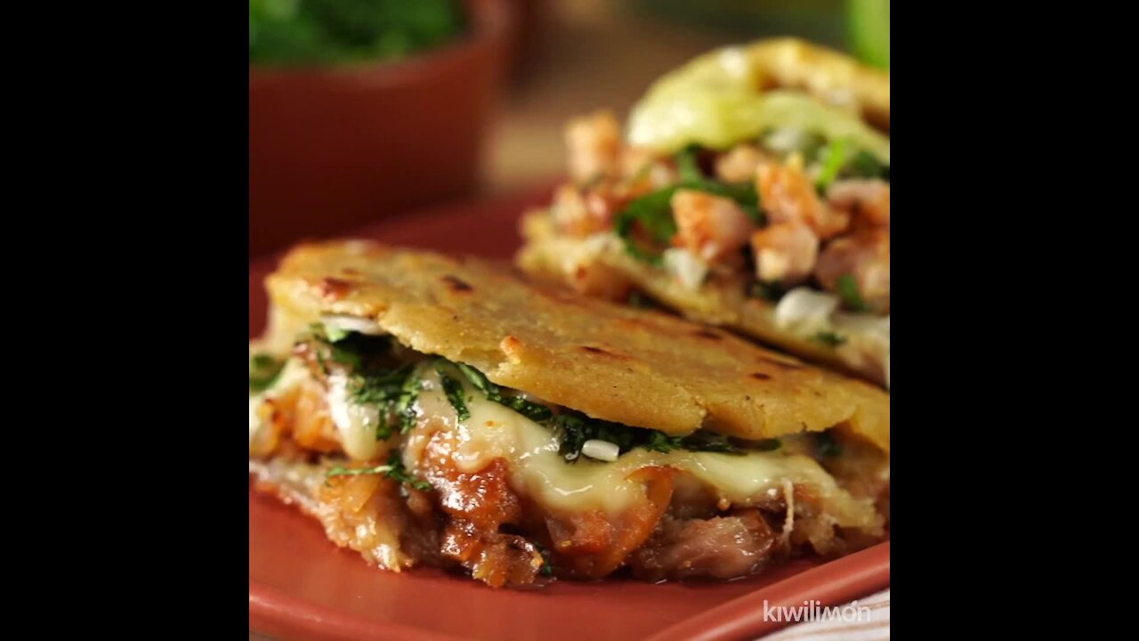 Gorditas with Carnitas Gratin