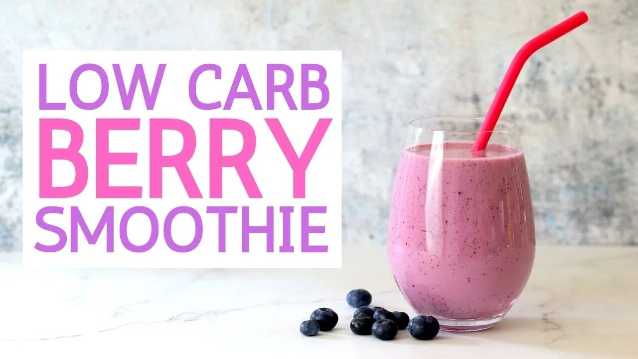 Low Carb Berry Smoothie | Diabetic Friendly | Keto