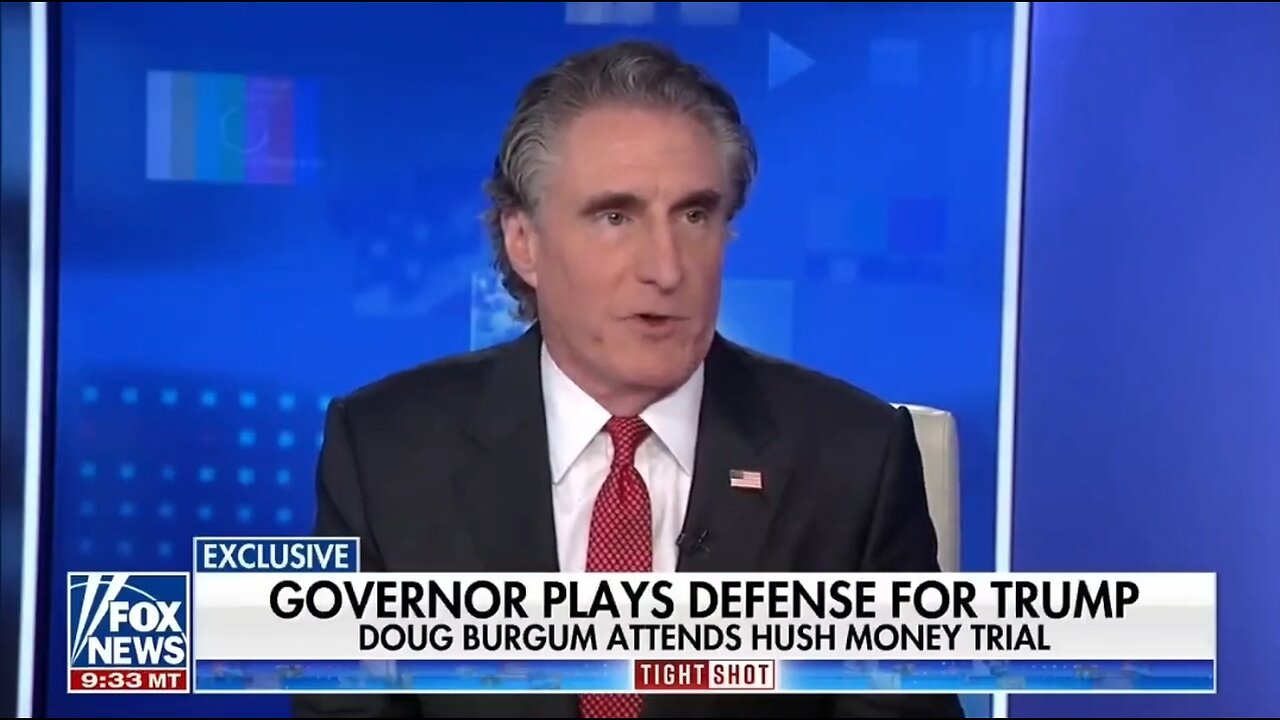 Gov Burgum: Americans See Right Through Trump NYC Case