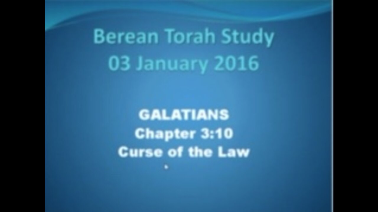 Galatians 3 10 The curse of the Law