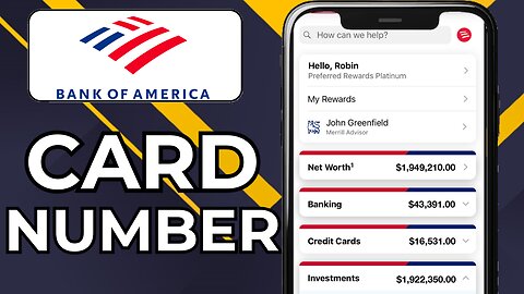 HOW TO FIND CARD NUMBER ON BANK OF AMERICA