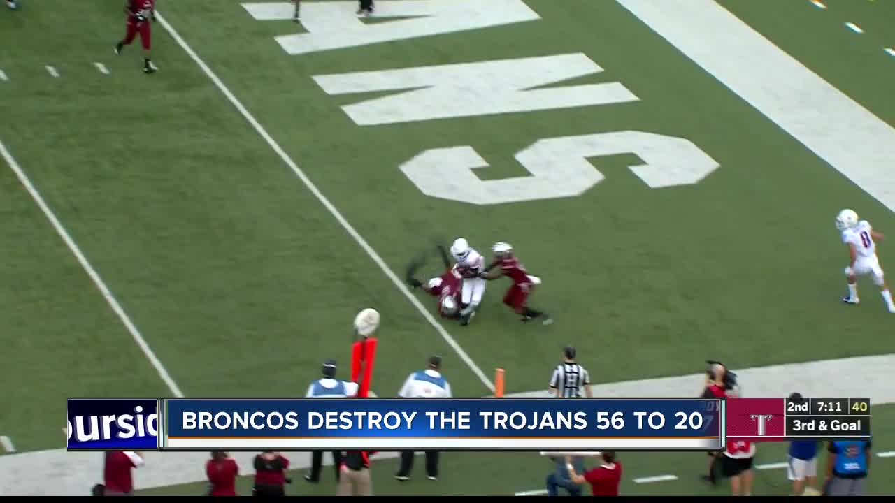 Broncos beat Troy 56-20