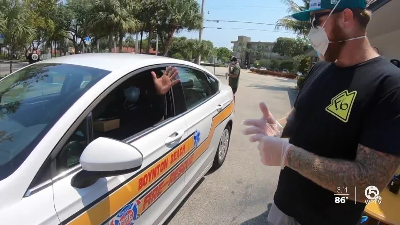 Boynton Beach restaurant serves drive-through gourmet lunch to first responders