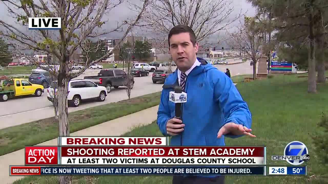 Scene outside of STEM School Highlands Ranch shooting