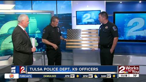 Tulsa Police Department's K9 handler presented award