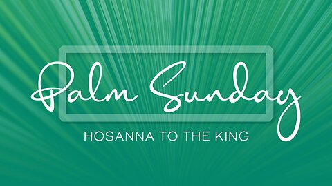 Palm Sunday, from Afar (Daniel 9:24-27) - Xavier Ries