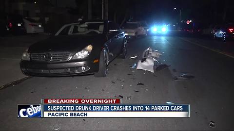 Driver accused of hitting numerous cars in Pacific Beach, driving away