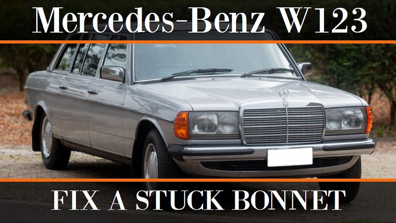 Mercedes Benz W123 - How to open the bonnet when it refuse to do so DIY. Stuck hood