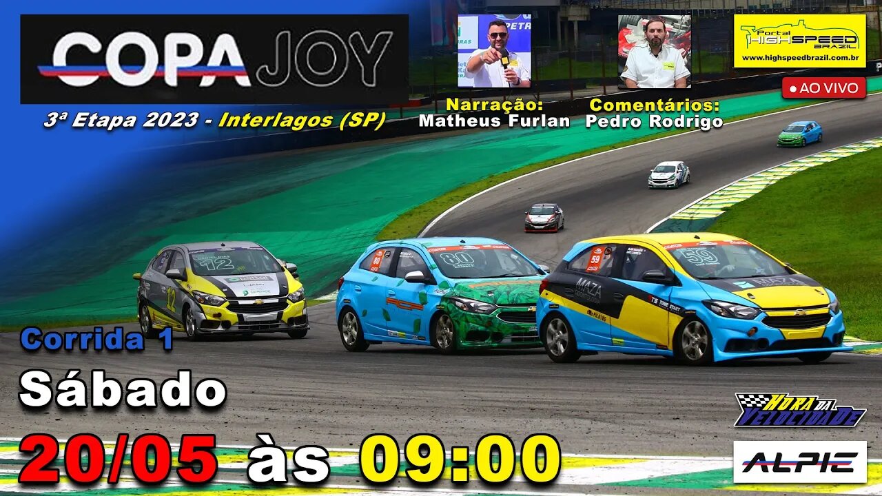 COPA JOY CHEVROLET | Corrida 1 | 3ª Etapa 2023 | Interlagos (SP) | Ao Vivo