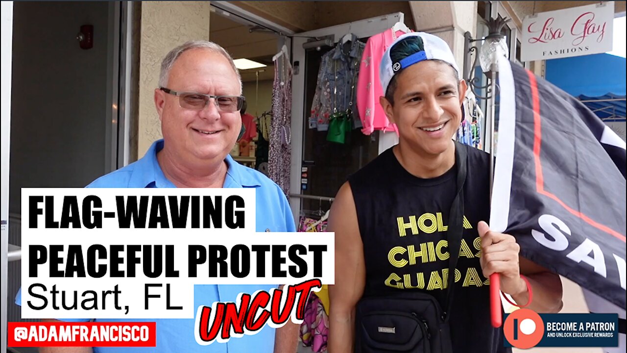 UNCUT Flag-Waving Peaceful Protest "Trump/DeSantis 2024" (Stuart, FL)
