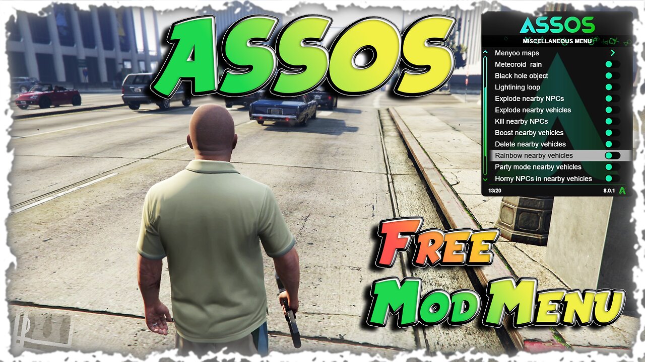 GTA V Online 1 69 Assos Mod Menu Updated v3 1 for GTA Onliine Version and ROLE PLAY SERVERS