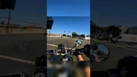 Car Tries Passing Biker in the Bike Lane | Idiots in Cars #shorts