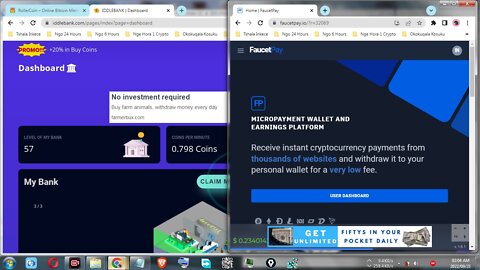 How To Make Free Money Claiming Coins Daily At IDDLEBANK And Instant Withdraw At FaucetPay