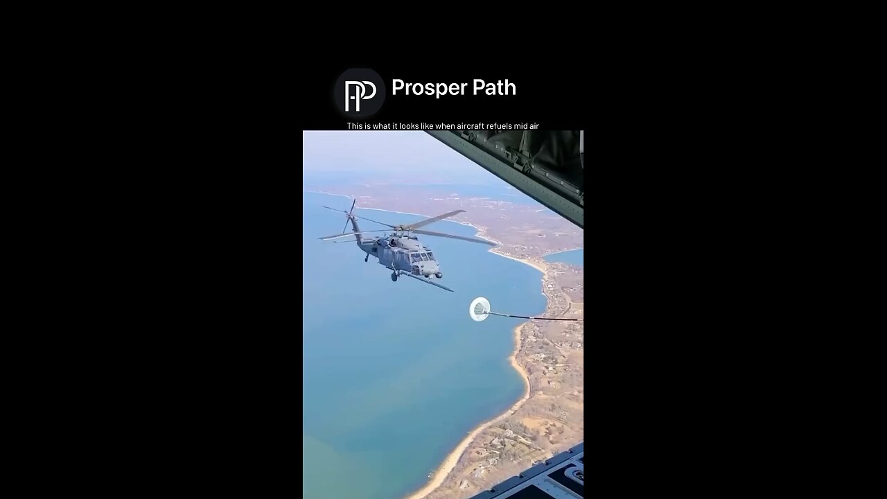 Refuel helicopter in mid air