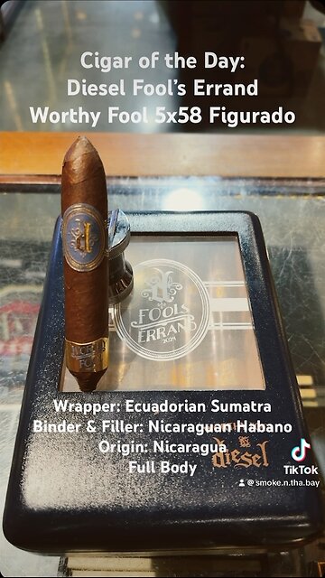 Diesel Fool’s Errand Worthy Fool 5x58 Figurado #Shorts #Short #CigarOfTheDay #CigarReview #Cigars