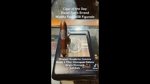 Diesel Fool’s Errand Worthy Fool 5x58 Figurado #Shorts #Short #CigarOfTheDay #CigarReview #Cigars