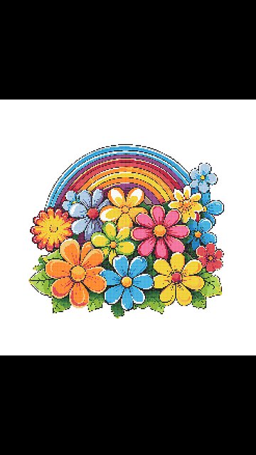 FLORAL RAINBOW Cross Stitch Pattern by Welovit Cross Stitch | welovit.net | #welovit #crossstitch