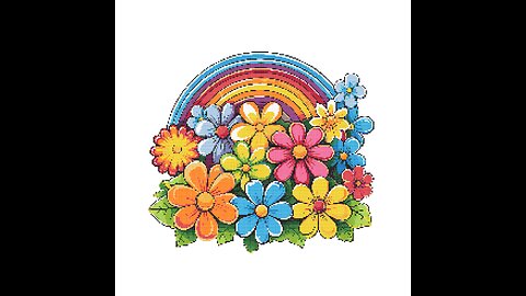 FLORAL RAINBOW Cross Stitch Pattern by Welovit Cross Stitch | welovit.net | #welovit #crossstitch