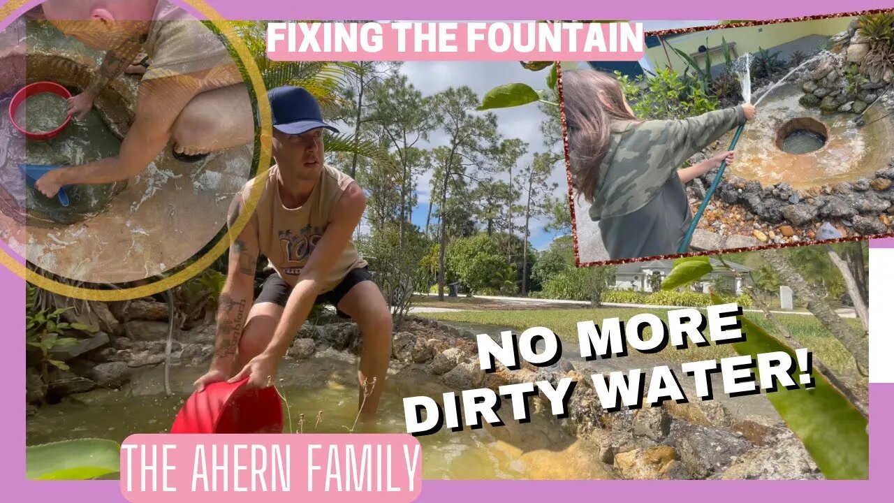 CLEANING SUPER DIRTY FOUNTAIN IN OUR FRONT YARD - HINDI MASAYA SI BRAEDEN 🥹