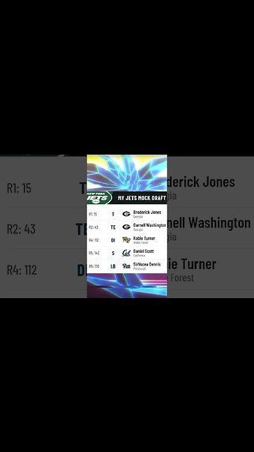 New York Jets 2023 NFL Mock Draft