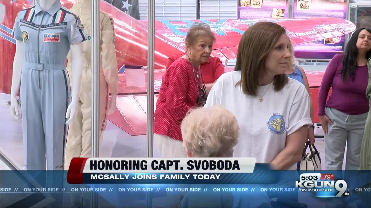 Senator McSally honors first female combat pilot Amy Svoboda